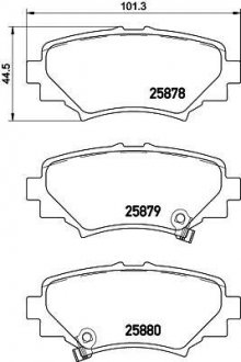 Колодки гальмівні дискові Mazda 3 (BM, BN) (13-) Nisshinbo NP5035