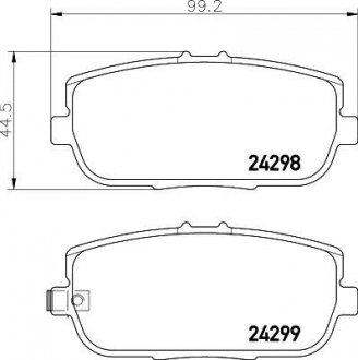 Колодки гальмівні дискові задні Mazda MX-5 1.8, 2.0 (05-) Nisshinbo NP5043