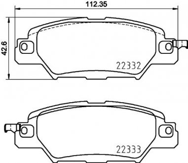 Колодки гальмівні дискові Mazda CX-5 (11-) Nisshinbo NP5051 (фото 1)