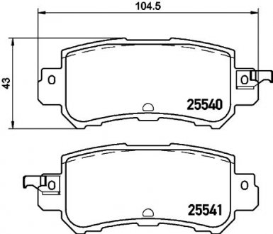 Колодки тормозные дисковые Mazda CX-3 (DK) (15-) Nisshinbo NP5052