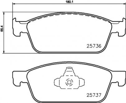 Колодки тормозные дисковые передние Strong Ceramic Ford Kuga II (12-), Ford Focus III (10-) Nisshinbo NP5074SC