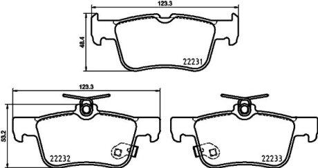 Колодки тормозные дисковые задние Ford Galaxy III (15-), Focus IV (18-), Mondeo V (12-), S-Max (15-) Nisshinbo NP5088