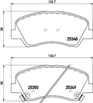 Колодки гальмівні дискові передні Hyundai Accent, i20/Kia rio 1.2, 1.4, 1.6 (11-) Nisshinbo NP6041