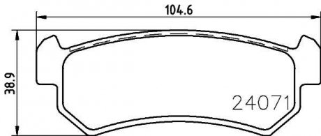 Колодки гальмівні дискові задні Daewoo Nubira/Chevrolet Lachetti 1.6, 1.8 (03-) Nisshinbo NP6045 (фото 1)