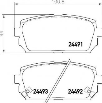 Колодки гальмівні дискові задні Kia Carens 1.6, 2.0 (06-) Nisshinbo NP6064