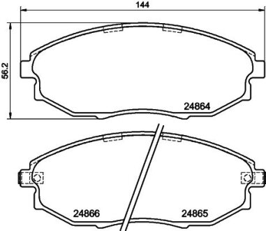 Колодки гальмівні дискові передні Chevrolet Epica 2.0 2.5 (06-) Nisshinbo NP6077