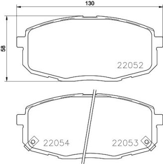 Колодки гальмівні дискові передні Hyundai i30/Kia Cerato 1.4, 1.6, 1.8, 2.0 (07-) Nisshinbo NP6095