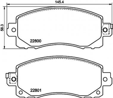 Колодки тормозные дисковые передние Subaru Forester (18-)/XV (17-) Nisshinbo NP7017