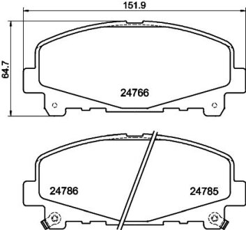 Колодки тормозные дисковые передние Honda Accord VIII 2.0, 2.4 универсал (08-) Nisshinbo NP8035