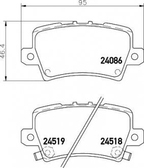 Колодки тормозные дисковые задние Honda Civic VIII 1.4, 1.6, 1.8, 2.0 (05-) Nisshinbo NP8039