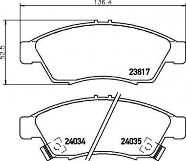 Колодки гальмівні дискові передні Suzuki Leana 1.4 1.6 (02-06) Nisshinbo NP9013