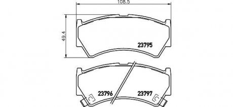 Колодки гальмівні дискові передні Suzuki Baleno 1.9 (98-02) Nisshinbo NP9014