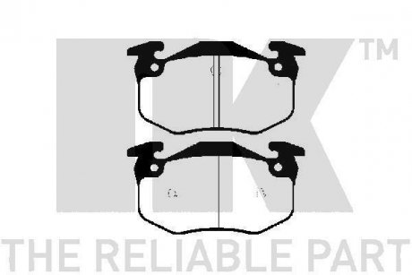 Гальмівні колодки дискові зад. (без датчика) Peugeot 106, 205 1.6-2.0 10.86- Citroen Saxo1.6, 1.6 16V 01.96- NK 223927 (фото 1)