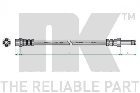 Шланг тормозной NK 8547134