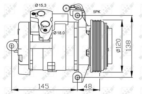 Компрессор кондиционера NRF 32470