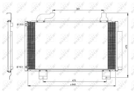 Радіатор кондиціонера NRF 350097