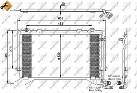 Радіатор кондиціонера NRF 35240