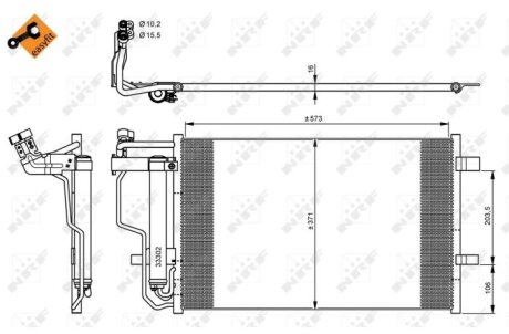 Радіатор кондиціонера NRF 35922