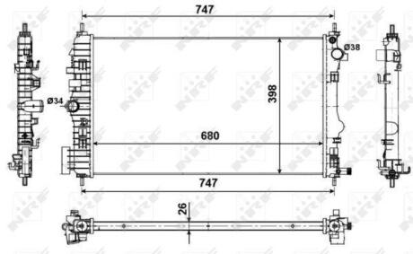 Радіатор охолодження NRF 53774