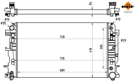 Радиатор NRF 53833A