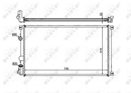 Радиатор охлаж. двигателя RENAULT MASTER II 1.9D/2.2D/2.5D 09.00- NRF 58321