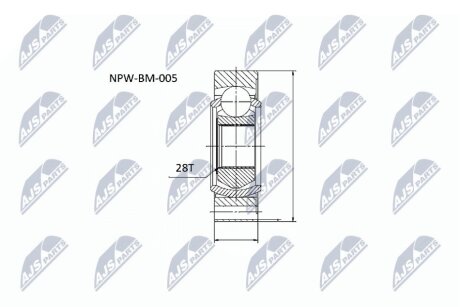 ШРКШ карданного вала BMW E39, E38 94-03 Nty NPW-BM-005