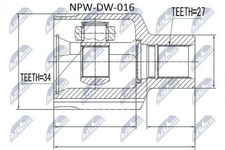 ШРКШ внутр. 27x34x47 SsangYong Rexton2 2.7Xdi Nty NPW-DW-016