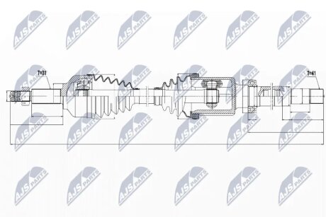 Піввісь Nty NPWFR074