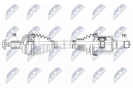 Вал привідний пер., правий Nty NPWME076