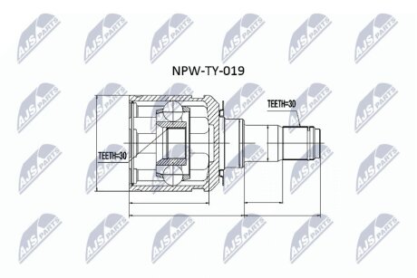 ШРКШ внутр. Toyota LC120 FR R/L IN 02- Nty NPW-TY-019