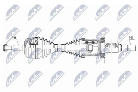 Піввісь приводу передн. VW Multivan Nty NPW-VW-131