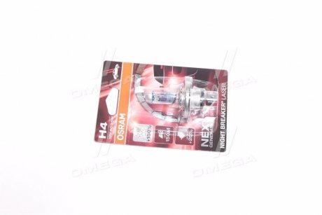 Лампа фарна H4 12V 60/55W P43t NIGHT BREAKER LASER next generation (+150) blister 1шт (вир-во) OSRAM 64193NL-01B