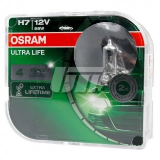 Комплект ламп H7 12V 55W Ultra Life OSRAM 64210ULT-HCB (фото 1)