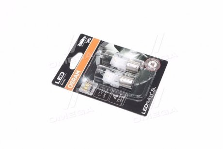 Лампа светодиодная PY21W LED 12V 1W BAU15S LEDriving SL (blister 2шт) (выр-во) OSRAM 7507DYP-02B (фото 1)