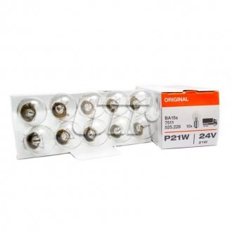 Лампа P21W; P21W 24V 21W BA15S OSRAM 7511