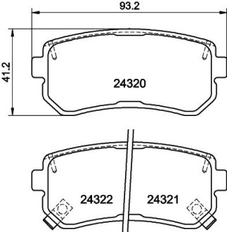 Тормозные колодки дисковые зад. Hyundai Accent I20/I30/Ix35/Sonata/Kia CeeD/Rio/Sportage 1.2-3.3 05- PAGID 8DB 355 006-961