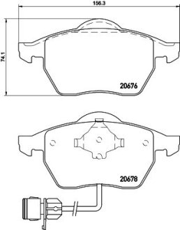 Тормозные колодки дисковые комплект; передняя. PAGID 8DB355007461