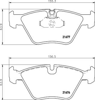HELLA Колодки тормозные перед. BMW 5-serie (E39) -11/1996 PAGID 8DB 355 007-961