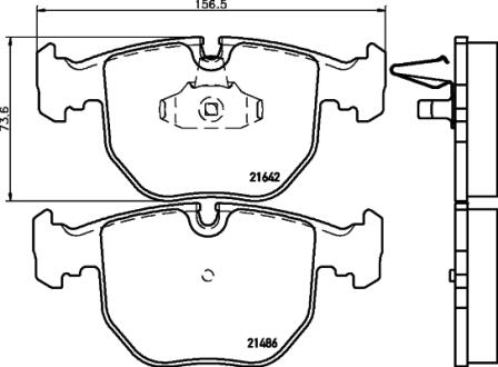 Колодки гальмівні дискові комплект; передн. PAGID 8DB355008-281