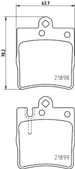 Гальмівні колодки зад. DB CLC-Series (W203)/SLK-Series (W171)/CLK-Series (W209)/C-Series (W203)/E-Series (W210)/C-Series (W202) (93-11) PAGID 8DB 355 008-451