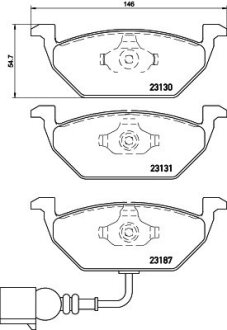 Тормозные колодки дисковые перед. Audi A3 1.9TDI 96-/Skoda Octavia 1.4-1.9TDI/ 2.0I 00- PAGID 8DB 355 008-551