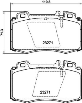 Колодки гальмівні дискові комплект; передн. PAGID 8DB355008691