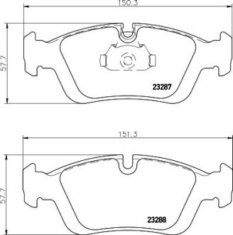 Тормозные колодки дисковые перед. Bmw3 E36 91-> E46 98- PAGID 8DB 355 008-741
