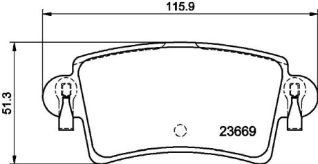 Тормозной колодки диск. задн. Renault Master 98- /Nissan Interstar 02- /Opel Movano 98- PAGID 8DB 355 009-421