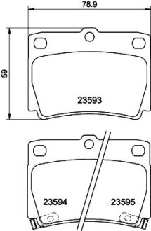 Гальмівні колодки Pajero/Pajero Sport 90-15 1.8-3.0 PAGID 8DB 355 009-501