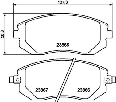HELLA SUBARU Колодки тормозные передн.Forester 02-,Impreza,Legacy IV,V,Outback,XV PAGID 8DB 355 010-211