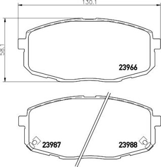 Гальмівні колодки перед. Hyundia i30/KIA C\'eed 02- PAGID 8DB355010-611