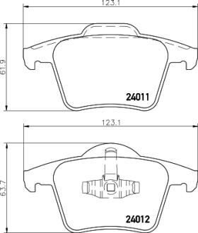 Гальмівні колодки зад. Volvo XC90 02-10 (ATE) PAGID 8DB 355 010-801