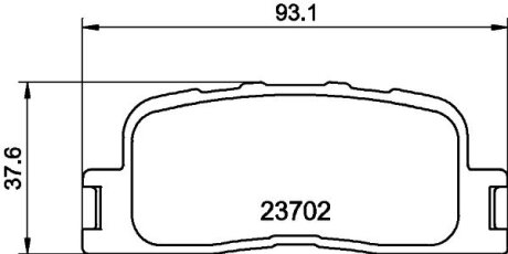 Тормозные колодки дисковые зад. Toyota Camry 3.0/24V 00- PAGID 8DB 355 011-001