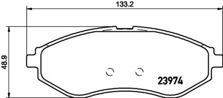 Тормозные колодки дисковые перед. Chevrolet Aveo/Daewoo Kalos 02- PAGID 8DB 355 011-251